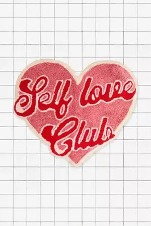 Urban Outfitters Self Love Club Bath Mat di in Pink