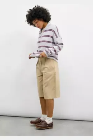 iets frans... Iets frans. Stripe Oversized Polo Jumper in