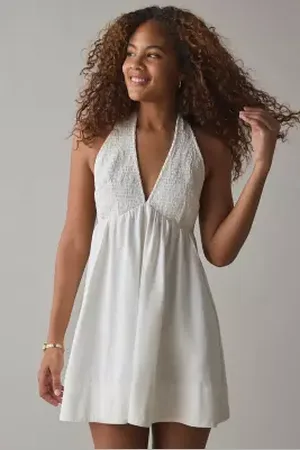 BDG Iris Smocked Halterneck Dress in