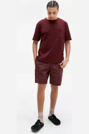 Calvin Klein Burgundy Short Sleeve Lounge Set a Urban Outfitters