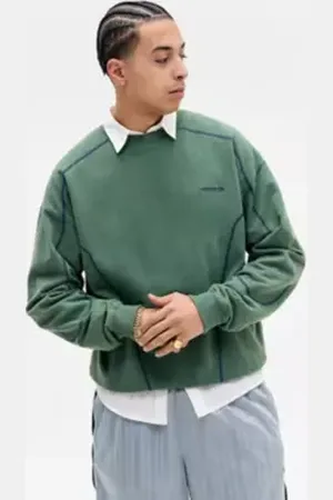 iets frans... Iets frans. Green Contrast-Stitch Sweatshirt in a Urban Outfitters