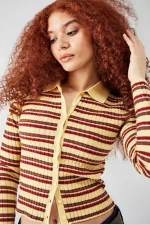 BDG Denver Stripe Polo Cardigan in