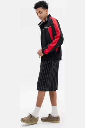 iets frans... Iets frans. Black Harri Pinstripe Jogger Shorts in a Urban Outfitters