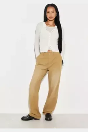 Lioness Beige Washed Jeans in