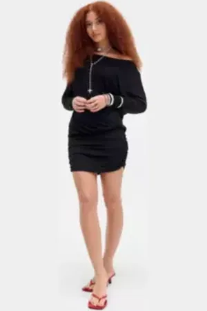 Silence + Noise Destin Long Sleeve Mini Dress in