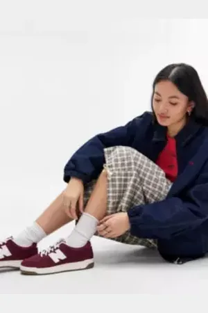 New Balance Burgundy 480 Suede Trainers
