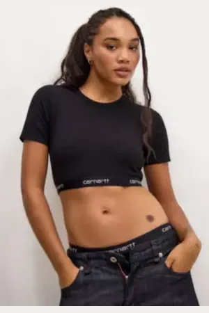 Carhartt Script Crop T-Shirt in a Urban Outfitters
