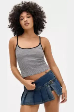 BDG Shaina Belted Denim Mini Skirt in a Urban Outfitters