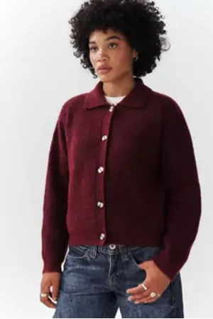 BDG Cardigan con Colletto in