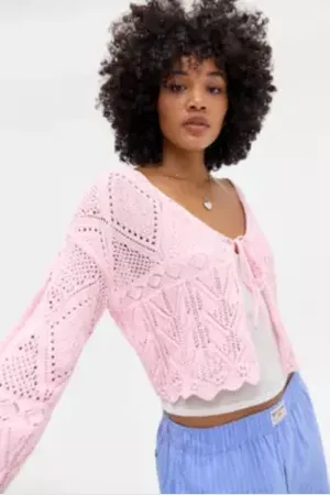 Urban Outfitters UO Oversized Tie-Front Cardigan di in
