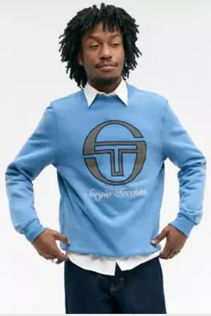 Serge DeNimes Sergio Tacchini Coronet Blue Crewneck Sweatshirt di a Urban Outfitters