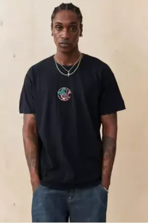 Urban Outfitters UO Maglietta Nera con Ricamo a Pesce di in