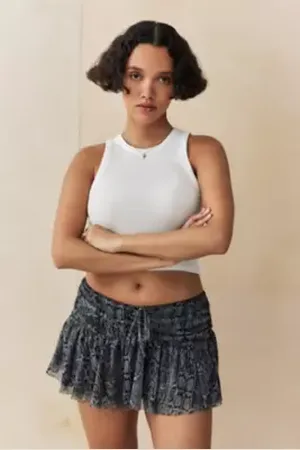 Urban Outfitters UO Bel Snake Print Flippy Skort di in