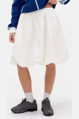 Urban Outfitters UO Lori Awkward Bubble Midi Skirt di in