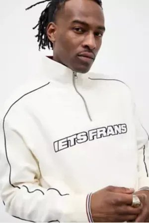 iets frans... Iets frans. Ecru Piped Mock Neck Sweatshirt in