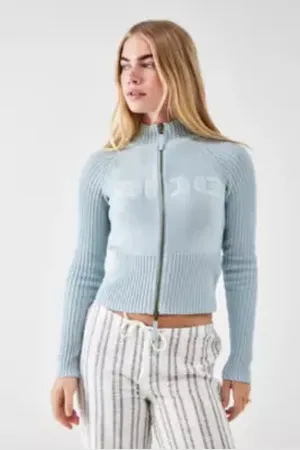 BDG Zip-Through Knit Track Top in
