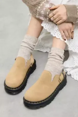 Dr. Martens Zoccoli Dr Martens in Pelle Scamosciata Zebzag Marrone di in