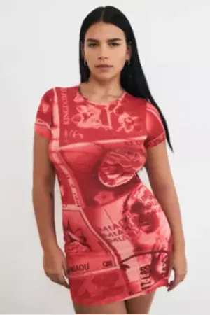 Miaou UO Exclusive Billie Stamp Mini Dress in