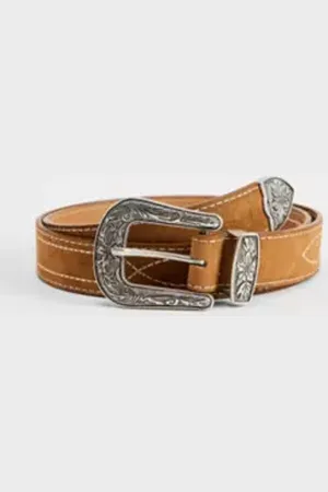 Urban Outfitters UO Brown Faux Suede Western Belt di in