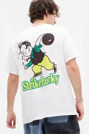 Urban Outfitters UO White Strike Lucky T-Shirt di in