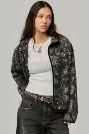 BDG Snake Print Fleece in