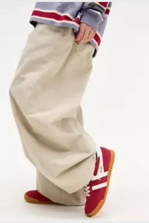 Gola Red & White Elan Suede Trainers in
