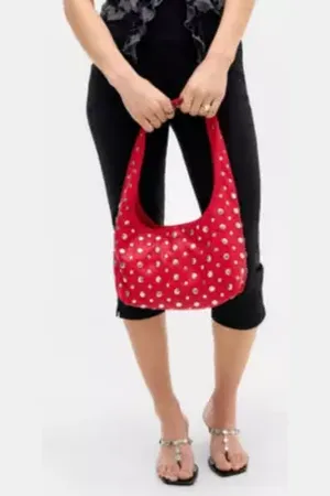 Urban Outfitters UO Mini Faux Leather Trapeze Studded Bag di in