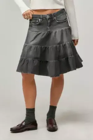 BDG Sienna Prairie Midi Skirt in