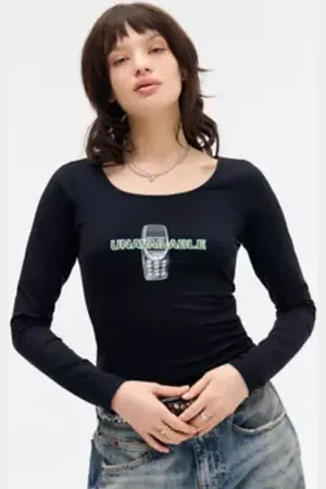 Motel Lobon Unavailable Long Sleeve T-Shirt in a Urban Outfitters