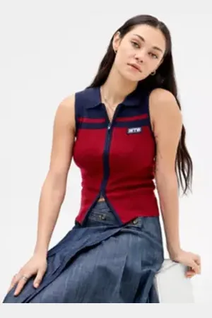 iets frans... Iets frans. Sleeveless Zip-Through Cardigan in
