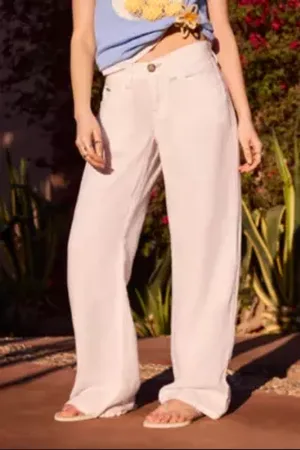 BDG Kayla Lowrider Linen Trousers in a Urban Outfitters