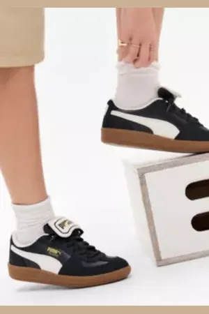 PUMA Scarpe da Ginnastica Nere e Bianche Palermo in