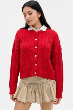 iets frans... Iets frans. Cable Knit Cardigan in
