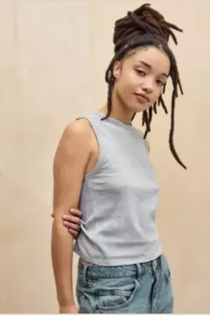 Urban Outfitters UO Teddi Slub Tank Top di in