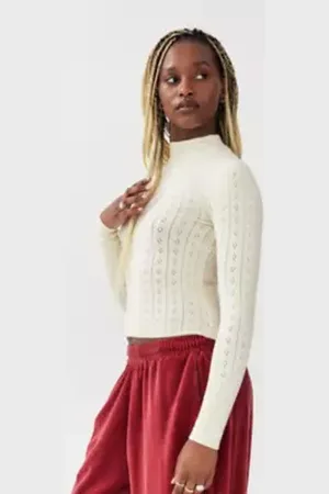 Urban Outfitters UO Pointelle Funnel Top di in