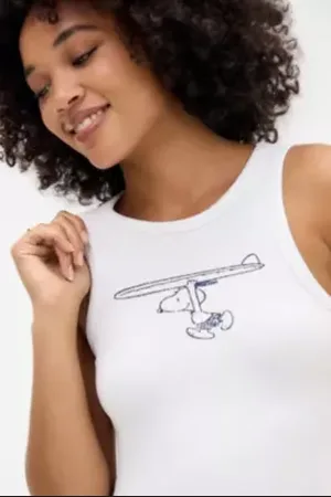 Urban Outfitters UO Snoopy Surf Tank Top di in
