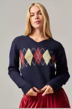 iets frans... Iets frans. Argyle Knit Jumper in
