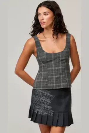 Archive At UO Tennie Checked Top in