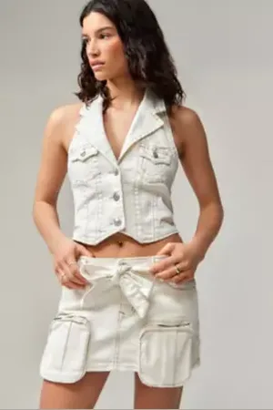 True Religion Sadie Cargo Minigonna in