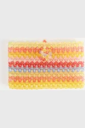 Urban Outfitters Portacarte a Righe con Perline di in