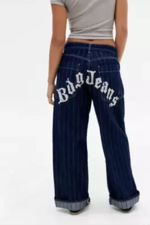 BDG Jaya Stripe Paint-Print Jeans in
