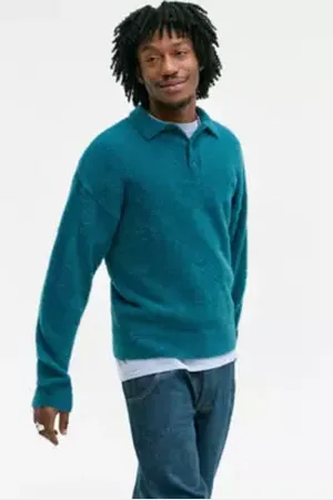 iets frans... Iets frans. Teal Eyelash Polo Shirt in a Urban Outfitters