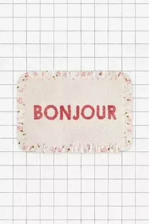 Urban Outfitters Bonjour Ruffle Bath Mat di in Neutrale