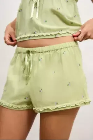 Out From Under Sage Floral Shorts in a Urban Outfitters