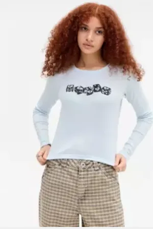 Urban Outfitters UO Flirt Dice Long Sleeve T-Shirt di in