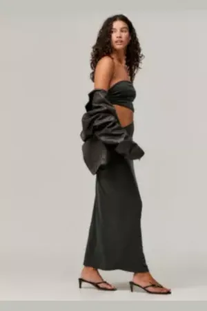 Silence + Noise Enya Bandeau Cut Out Maxi Dress in a Urban Outfitters