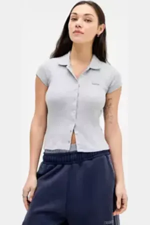 iets frans... Iets frans. Short Sleeve Button-Through Polo Shirt in