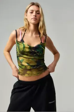 Urban Outfitters UO Candy Double-Layer Halterneck Top di in