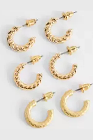 Urban Outfitters UO Huggie Hoop Earrings 3-Pack di in