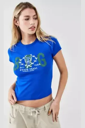 BDG Flocked Crest Baby T-Shirt in